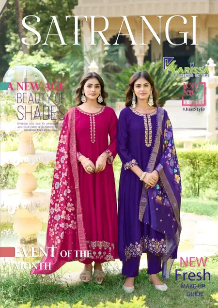 Satrangi By Karissa Vichitra Silk Kurti With Bottom Dupatta Wholesale Shop In Surat